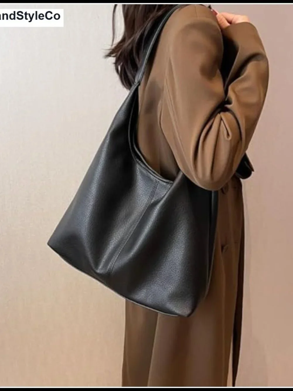 Hobo Bag for Women Soft PU Leather Shoulder Purse 2pcs Work Tote